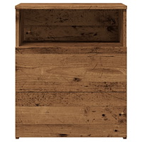 vidaXL Sängbord 2 st åldrat trä 50x32x60cm konstruerat trä