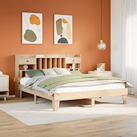 vidaXL Sängram utan madrass 180x200 cm massiv furu