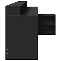 vidaXL Skrivbord med LED svart 200x104x91 cm konstruerat trä