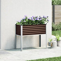 vidaXL Odlingslåda brun 100x41x90 cm stål