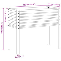vidaXL Odlingslåda brun 100x41x90 cm stål