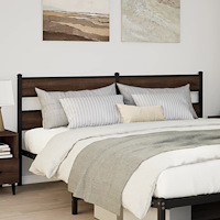 vidaXL Ersättningsgavel brun ek 180 cm stål och konstruerat trä