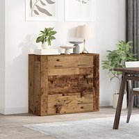 vidaXL Skänk åldrat trä 80x33x70 cm konstruerat trä