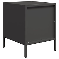 vidaXL Sängbord svart 35x39x43,5 cm stål
