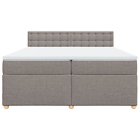 vidaXL Ramsäng med madrass taupe 200x200 cm tyg