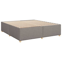 vidaXL Ramsäng med madrass taupe 200x200 cm tyg
