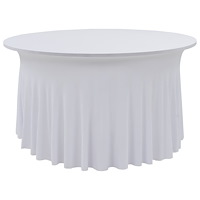 vidaXL Bordsöverdrag 2 st stretch golvlångt vit 120x74 cm