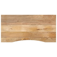 vidaXL Skrivbordsskiva med kurva 120x50x2,5 cm massivt grovt mangoträ