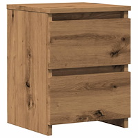 vidaXL Sängbord artisan ek 30x30x40 cm konstruerat trä