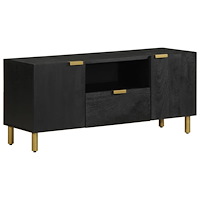 vidaXL Tv-bänk svart 105x33x46 cm konstruerat trä