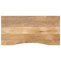 vidaXL Skrivbordsskiva med kurva 140x50x2,5 cm massivt grovt mangoträ