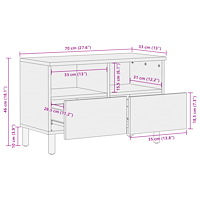 vidaXL Tv-bänk svart 70x33x46 cm konstruerat trä