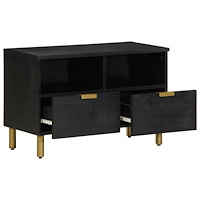 vidaXL Tv-bänk svart 70x33x46 cm konstruerat trä
