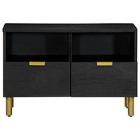 vidaXL Tv-bänk svart 70x33x46 cm konstruerat trä