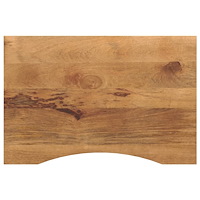 vidaXL Skrivbordsskiva med kurva 100x50x2,5 cm massivt grovt mangoträ