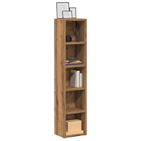 vidaXL CD-hyllor 2 st artisian ek 21x16x93,5 cm konstruerat trä