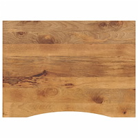 vidaXL Skrivbordsskiva med kurva 100x80x2,5 cm massivt grovt mangoträ