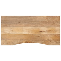 vidaXL Skrivbordsskiva med båge 120x60x2,5 cm massivt grovt mangoträ