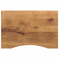 vidaXL Skrivbordsskiva med kurva 90x50x2,5 cm massivt grovt mangoträ