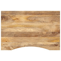 vidaXL Skrivbordsskiva med båge 100x60x2,5 cm massivt grovt mangoträ