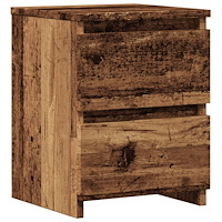vidaXL Sängbord åldrat trä 30x30x40 cm konstruerat trä