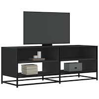 vidaXL Tv-bänk svart 120,5x40x46 cm konstruerat trä och metall