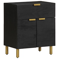 vidaXL Sängbord svart 50x33x60 cm konstruerat trä