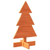 vidaXL Julgran trä vaxbrun 60 cm massiv furu