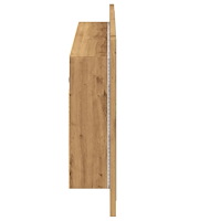 vidaXL Spegelskåp med LED artisan ek 90x12x45 cm konstruerat trä
