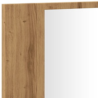 vidaXL Spegelskåp med LED artisan ek 90x12x45 cm konstruerat trä
