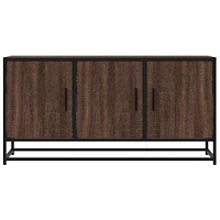 vidaXL Tv-bänk brun ek 100x35x50 cm konstruerat trä och metall