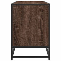vidaXL Tv-bänk brun ek 100x35x50 cm konstruerat trä och metall