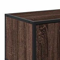 vidaXL Tv-bänk brun ek 100x35x50 cm konstruerat trä och metall