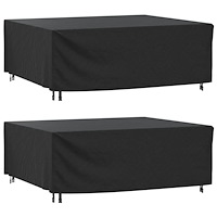 vidaXL Överdrag för utemöbler 2 st svart 200x160x70 cm vattentät 420D