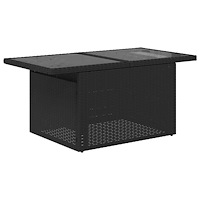 vidaXL Loungegrupp för trädgården med dynor 5 delar svart konstrotting