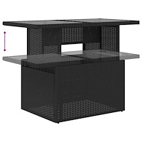 vidaXL Loungegrupp för trädgården med dynor 5 delar svart konstrotting