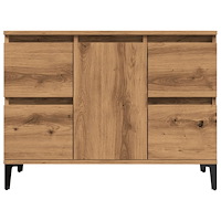vidaXL Tvättställsskåp artisan ek 80x33x60 cm konstruerat trä