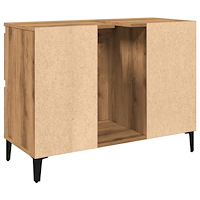 vidaXL Tvättställsskåp artisan ek 80x33x60 cm konstruerat trä