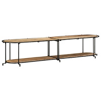 vidaXL Tv-bänk 200x42x40 cm massivt grovt mangoträ