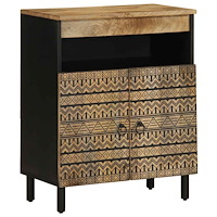 vidaXL Skänk 60x33,5x75 cm massivt grovt mangoträ