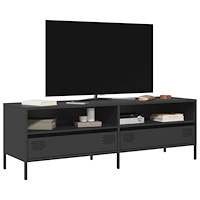 vidaXL Tv-bänk svart 135x39x43,5 cm kallvalsat stål