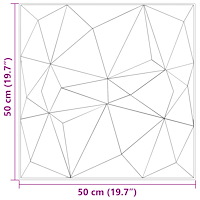 vidaXL Väggpaneler 12 st beton 50x50 cm XPS 3 m² diamant