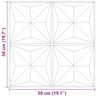vidaXL Väggpaneler 12 st beton 50x50 cm XPS 3 m² origami