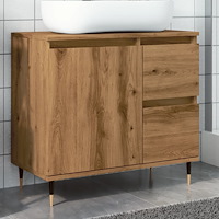 vidaXL Badrumsskåp artisan ek 65x33x60 cm konstruerat trä