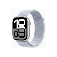 Apple Apple Watch Series 10 (GPS) - silveraluminium - smart klocka med sportögla - blå moln - 64 GB