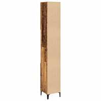 vidaXL Badrumsskåp åldrat trä 30x30x190 cm konstruerat trä