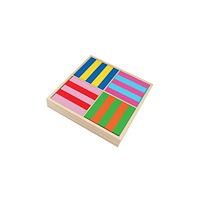 MYPAUZE Byggklossar trä färg 12x2,5x0,8cm 100st