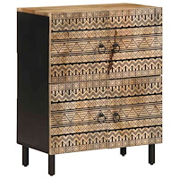 vidaXL Skänk 60x33,5x75 cm massivt grovt mangoträ