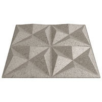 vidaXL Väggpaneler 24 st beton 50x50 cm XPS 6 m² origami