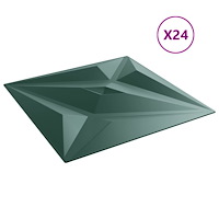 vidaXL Väggpaneler 24 st grön 50x50 cm XPS 6 m² stjärna